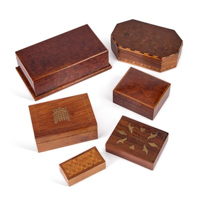 Lot 196 - A GROUP OF SIX TREEN BOXES