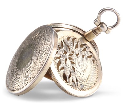 Lot 1434 - A GEORGE III SILVER VINAIGRETTE