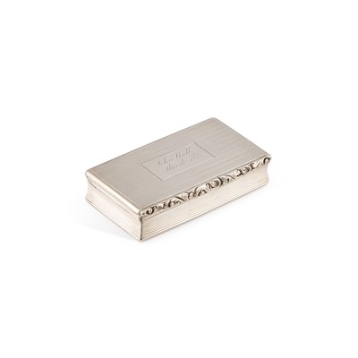 Lot A WILLIAM IV SILVER SNUFF BOX