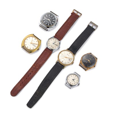 Lot 658 - A GROUP OF SIX MECHANICAL WATCHES