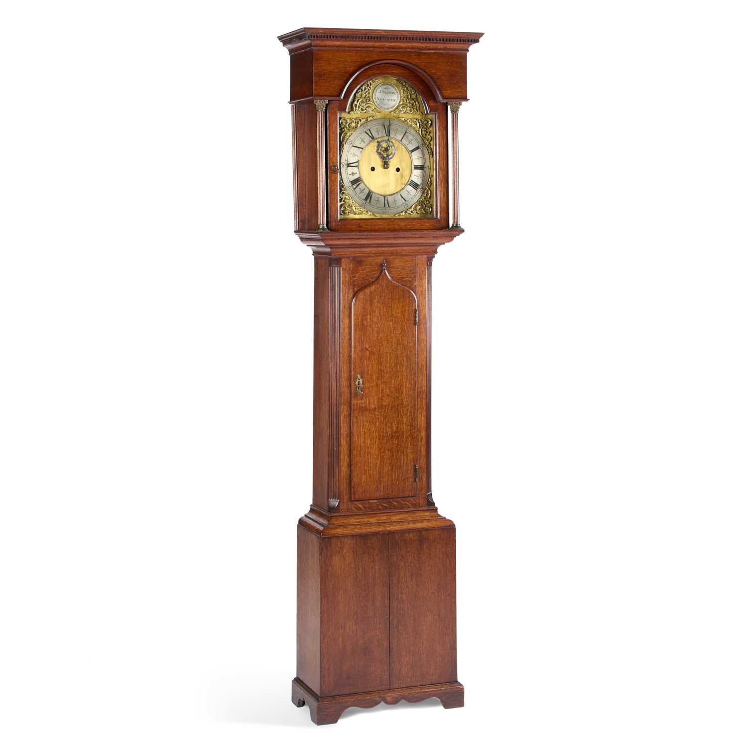 Lot A GEORGE III OAK EIGHT-DAY LONGCASE CLOCK, SIGNED J. WILSON, NEWCASTLE