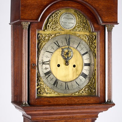 Lot A GEORGE III OAK EIGHT-DAY LONGCASE CLOCK, SIGNED J. WILSON, NEWCASTLE