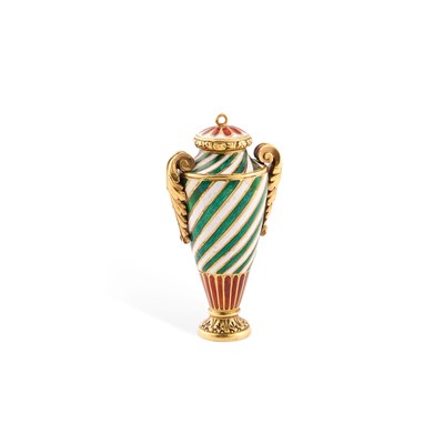 Lot 1033 - A FINE FRENCH GOLD AND ENAMEL SCENT BOTTLE, 18TH/ 19TH CENTURY