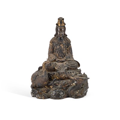 Lot 92 - A CHINESE BRONZE FIGURE OF BUDDHA