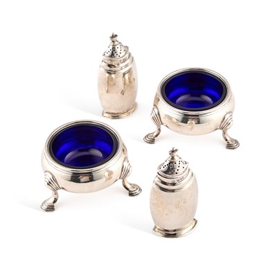 Lot 635 - A PAIR OF GEORGE II SILVER SALTS