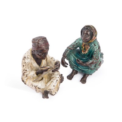 Lot 627 - TWO COLD-PAINTED BRONZE FIGURES