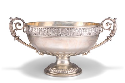 Lot 1344 - A VICTORIAN SILVER TWO-HANDLED BOWL