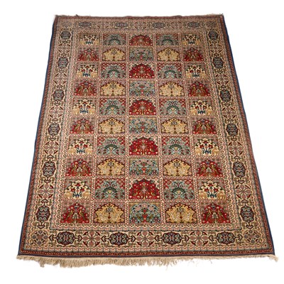 Lot 697 - AN INDIAN SILK CARPET