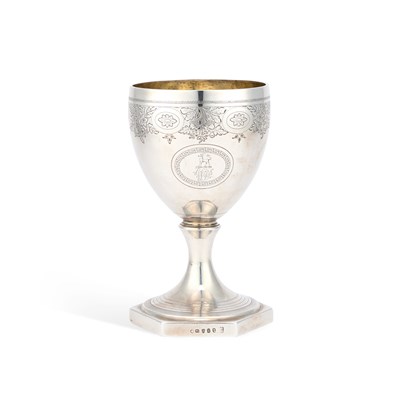 Lot 317 - A GEORGE III SILVER GOBLET