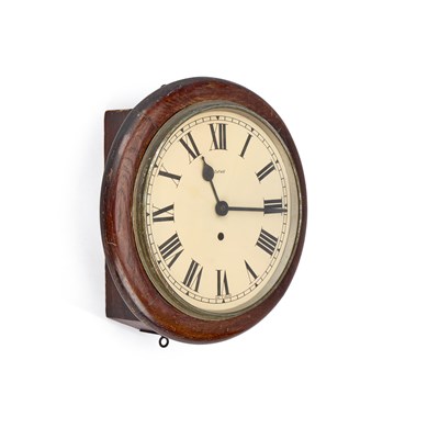 Lot 416 - AN OAK CASED DIAL CLOCK