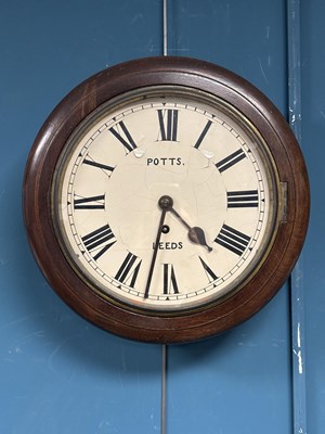 Lot 415 - A MAHOGANY SINGLE-FUSEE DIAL CLOCK