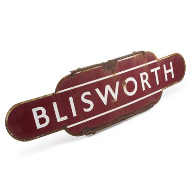 Lot 84 - A BLISWORTH RAILWAY STATION ENAMEL SIGN