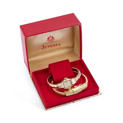 Lot 74 - A JUVENIA LADY'S BANGLE WRISTWATCH