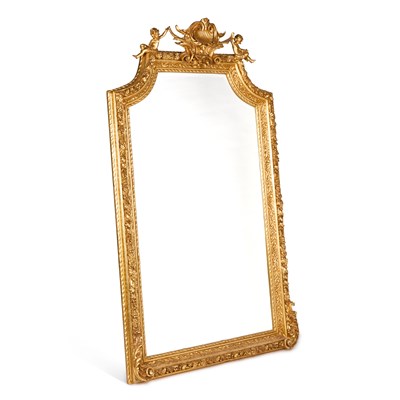 Lot 988 - A LARGE PERIOD STYLE GILT-COMPOSITION MIRROR