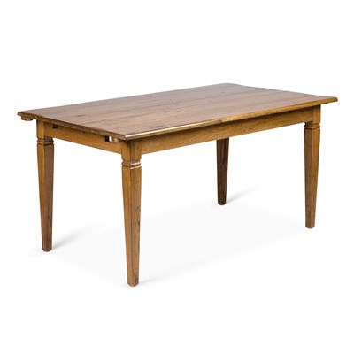 Lot 740 - AN OAK FARMHOUSE TABLE IN THE FRENCH TASTE