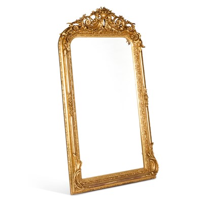 Lot 989 - A LARGE PERIOD STYLE GILT-COMPOSITION MIRROR