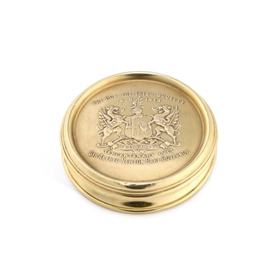 Lot 261 - A GEORGE V SILVER-GILT PAPERWEIGHT