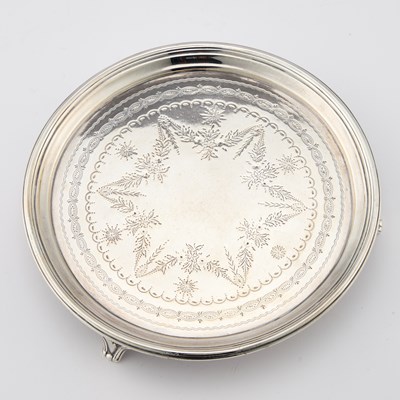 Lot 479 - A GEORGE III SILVER WAITER