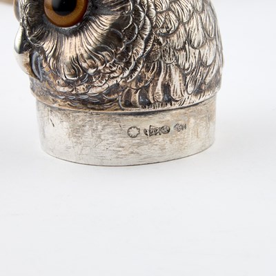 Lot 308 - A LARGE GERMAN SILVER MODEL OF AN OWL