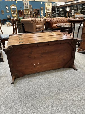 Lot A GEORGE III MAHOGANY SECRETAIRE CHEST OF DRAWERS