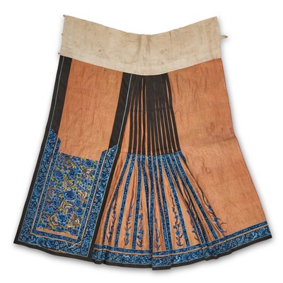 Lot 90 - A CHINESE SILK SKIRT PANEL