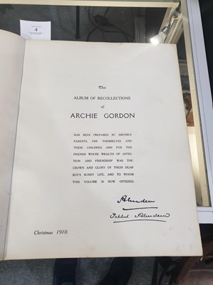 Lot 4 - ARCHIE GORDON (1884-1909)