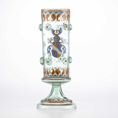 Lot 49 - A GERMAN ARMORIAL GOBLET, PROBABLY BY FRITZ HECKERT, CIRCA 1870