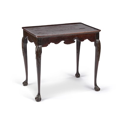 Lot 719 - A GEORGE III IRISH MAHOGANY SILVER TABLE