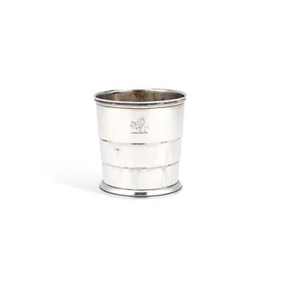 Lot 181 - A VICTORIAN SILVER COLLAPSIBLE BEAKER