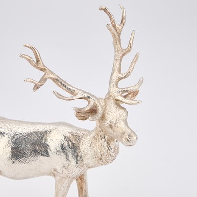 Lot 346 - AN ELIZABETH II SILVER MODEL OF A STAG