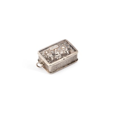 Lot 290 - A MID-19TH CENTURY CHINESE SILVER SNUFF BOX