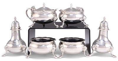 Lot 1185 - AN ELIZABETH II SILVER CRUET SET