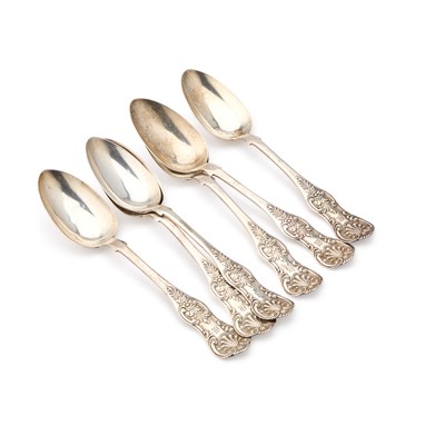 Lot 329 - A SET OF SIX VICTORIAN SCOTTISH SILVER SPOONS