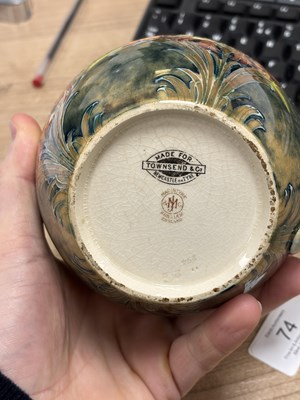 Lot 74 - WILLIAM MOORCROFT FOR JAMES MACINTYRE, A 'REVIVED CORNFLOWER' POTTERY JUG, CIRCA 1912