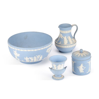 Lot 59 - A GROUP OF WEDGWOOD BLUE JASPERWARE