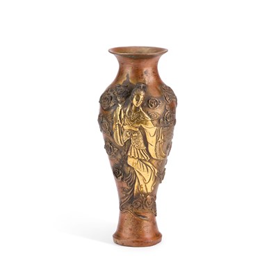 Lot 224 - A CHINESE MIXED METALS VASE