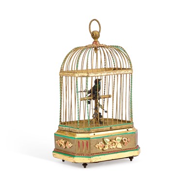 Lot 244 - A LATE 19TH/ EARLY 20TH CENTURY BIRD CAGE AUTOMATION