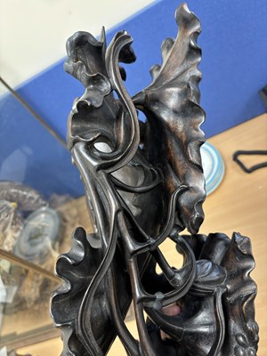 Lot 213 - A 19TH CENTURY CHINESE HARDWOOD STAND