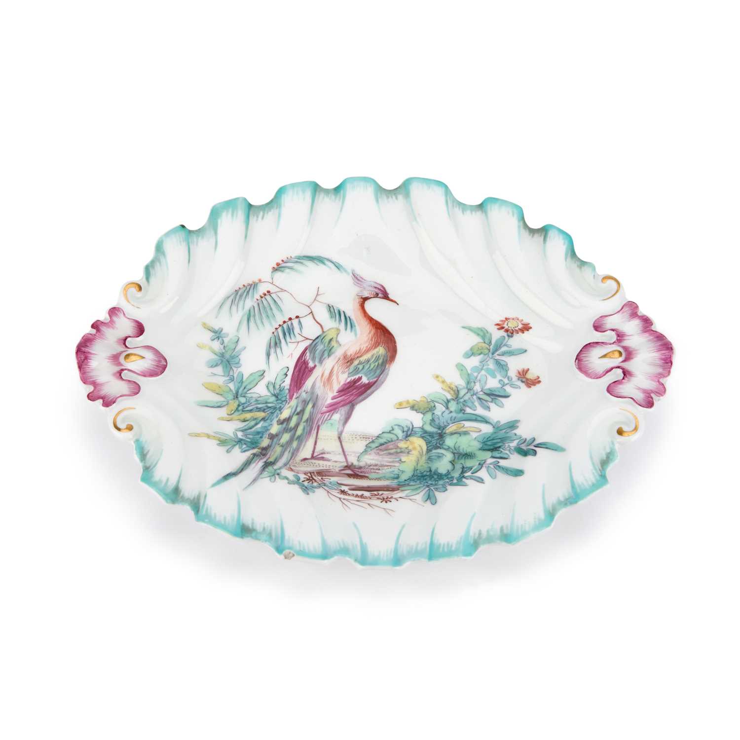 Lot 108 - A CHELSEA DISH, CIRCA 1760