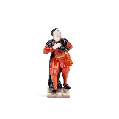 Lot 44 - A GINORI PORCELAIN FIGURE OF PANTALONE