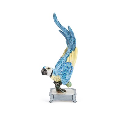 Lot 56 - A NYMPHENBURG PORCELAIN MODEL OF A PARROT