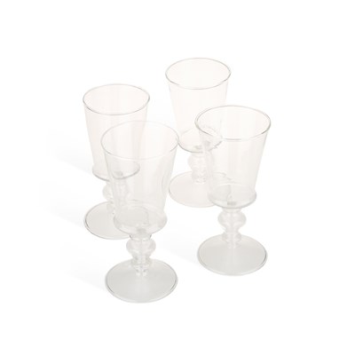 Lot 83 - FOUR VENETIAN WINE GLASSES BY SALVIATI & CO