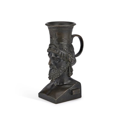 Lot 933 - A BRONZE GOBLET