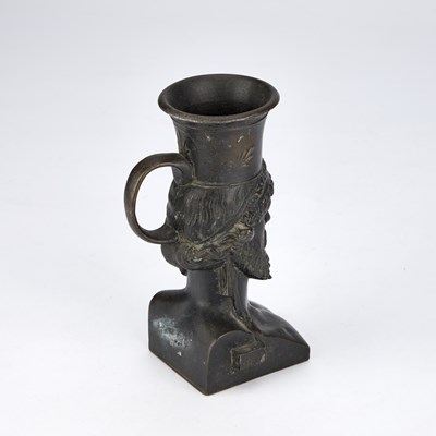 Lot 933 - A BRONZE GOBLET