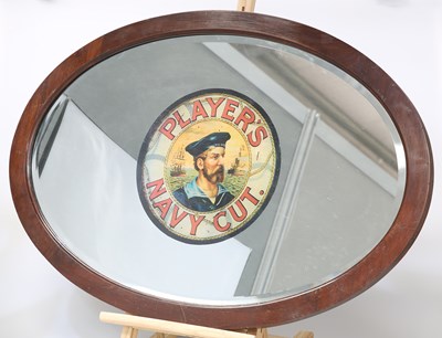 Lot 444 - ADVERTISING MEMORABILIA: A PLAYER'S NAVY CUT MIRROR