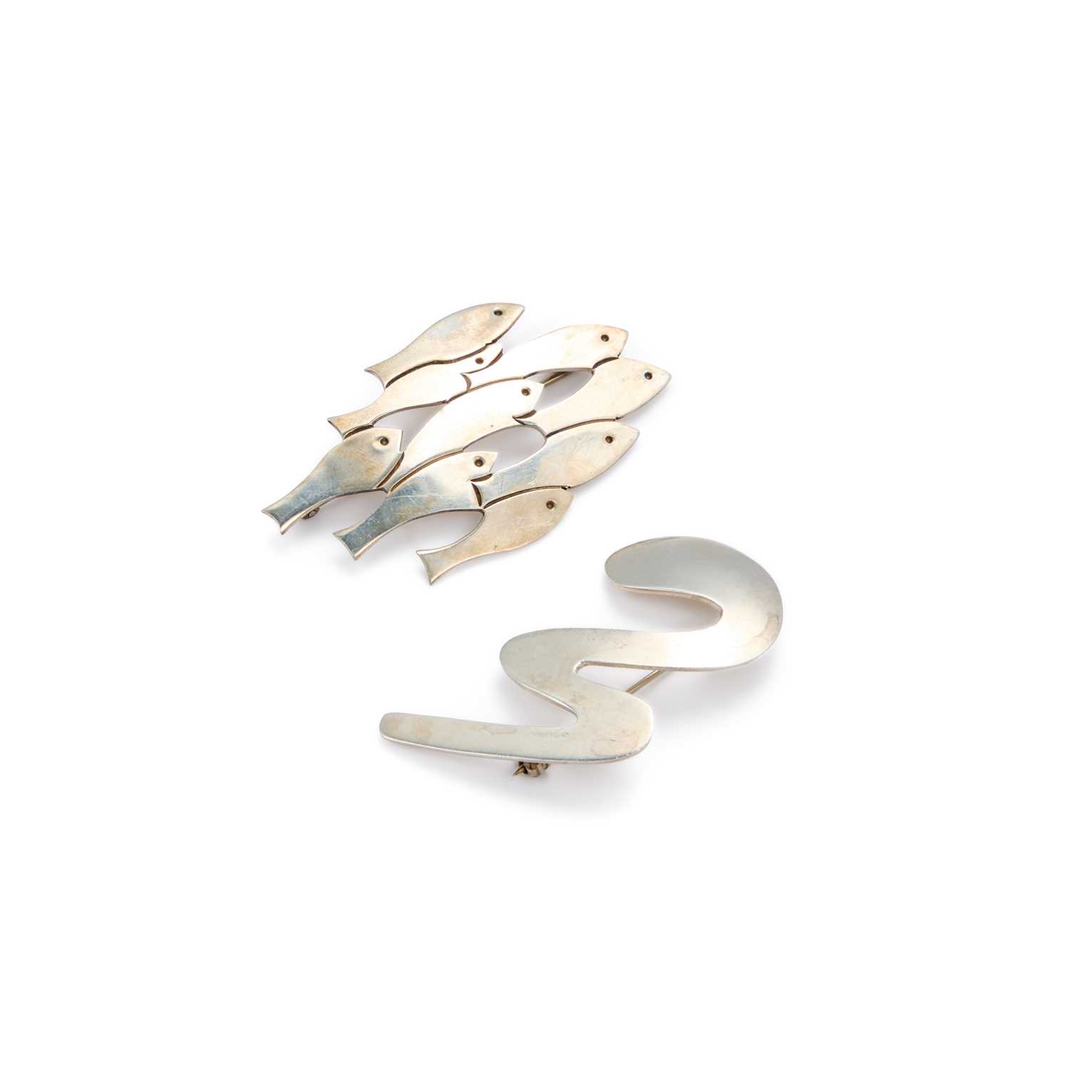 Lot 743 - TWO MODERNIST BROOCHES