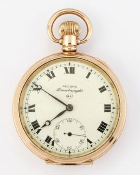 Lot 1492 - A RECORD DREADNOUGHT POCKET WATCH