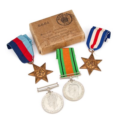 Lot 41 - A BOXED SECOND WORLD WAR MEDAL GROUP