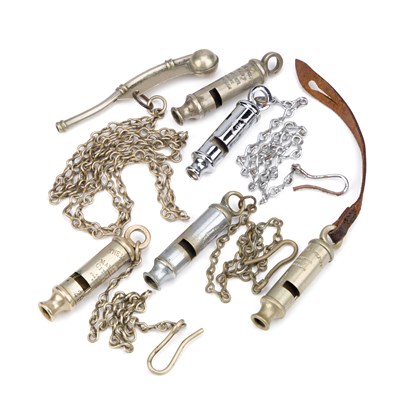 Lot 13 - A GROUP OF WHISTLES