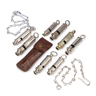 Lot 23 - A GROUP OF WHISTLES